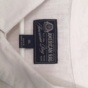 New W/ Tags linen/cotton shirt white short sleeve